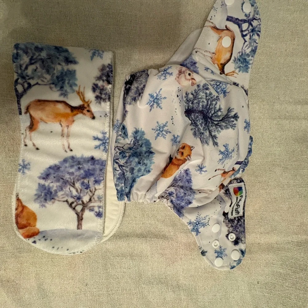 Fabufluff Winter Fox Kids Cloth Diaper Set